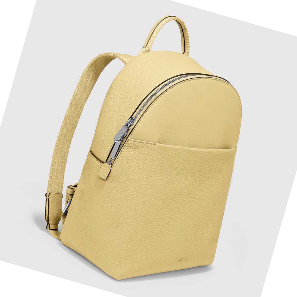 Women's Ecco Textureblock Small Backpacks Yellow | Canada 280LIS